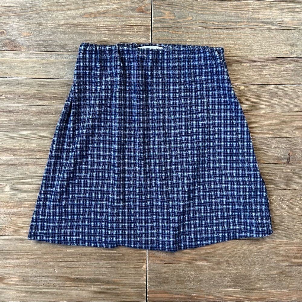 Urban Outfitters Clara Plaid Knit Mini Skirt